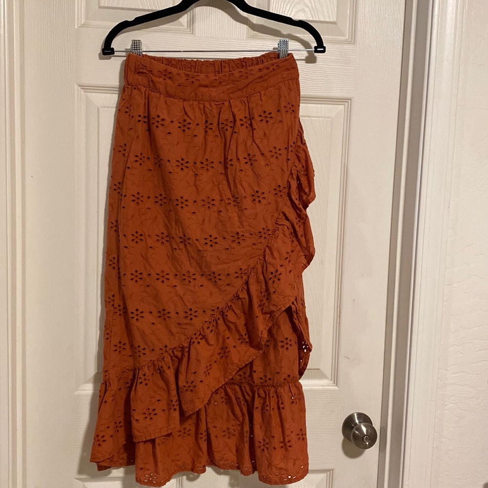 Ryegrass womens orange skirt